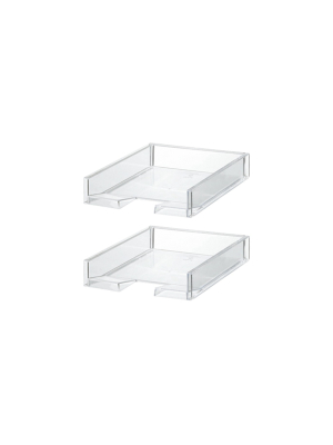 Like-it Mx-18 Versatile Clear Easy Access Polystyrene Customizable Home Storage Solution Organizer (2 Pack)