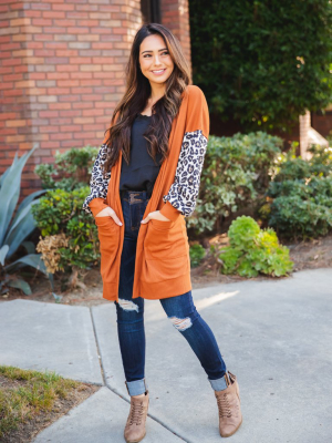 Finch Cardigan - Clay/orange