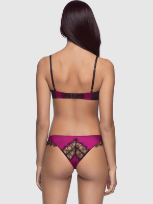 Lace Inset Brief Orchid/black