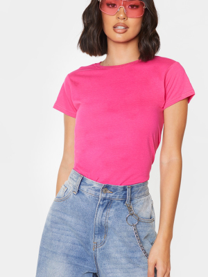 Fuchsia Fitted T Shirt