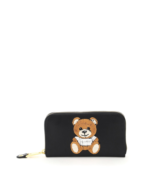 Moschino Teddy Bear Zip Around Wallet