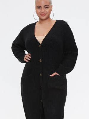 Plus Size Longline Cardigan Sweater