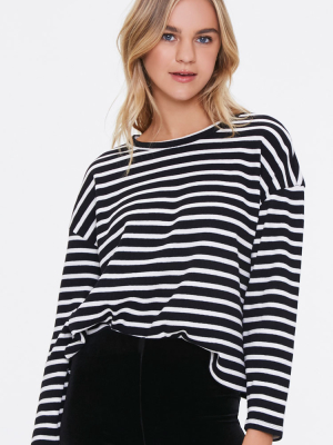 Striped Drop-sleeve Top