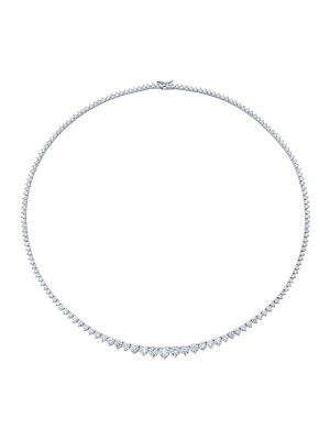 Gradual Diamond Tennis Necklace - White Gold