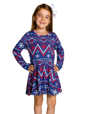 The Navy Nordic | Navy Fair Isle Toddler Holiday Dress