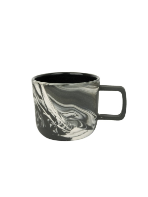 Marbled Black & White Mug