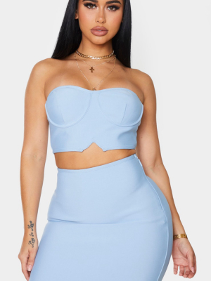 Shape Dusty Blue Bandage Cup Detail Bandeau...