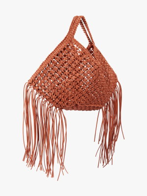 Large Woven Basket Handbag