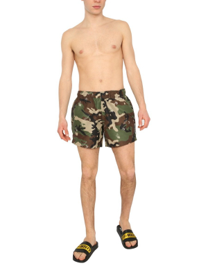 Off-white Camouflage Print Swimming Shorts