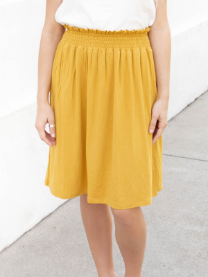 The Tracie Skirt - Mustard