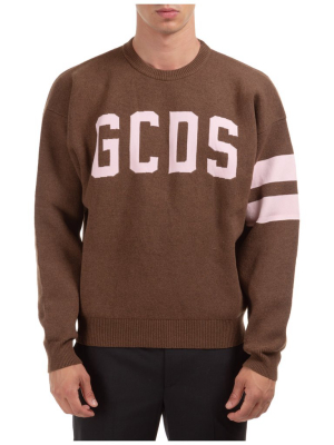 Gcds Logo Intarsia Crewneck Jumper