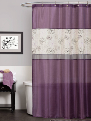 Covina Shower Curtain Purple - Lush Décor