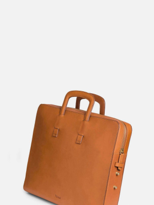 Slim Briefcase, Tobacco