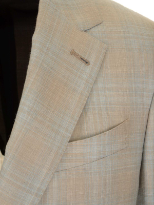 Ermenegildo Zegna Tartan Single-breasted Blazer