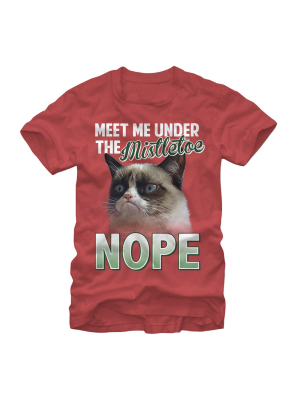 Men's Grumpy Cat No Mistletoe T-shirt