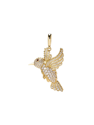 Large Hummingbird Pendant - Diamond