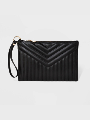 Classic Wristlet Pouch - A New Day™ Black