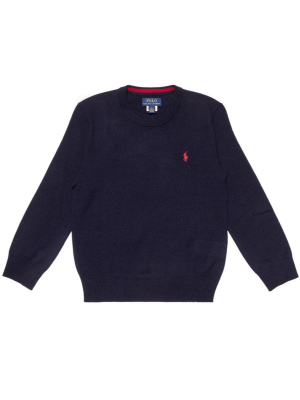 Ralph Lauren Kids Logo Embroidered Sweater