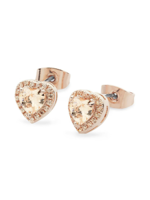 Rose Gold Diamate Heart Earrings