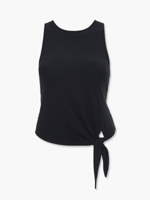 Tie-hem Racerback Tank Top