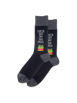 Men's Check Out My Six Pack Crew Socks