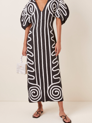 Melia Printed Cotton-blend Midi Dress