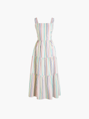 Tiered Maxi Dress In Cotton Poplin