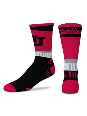 Ncaa Utah Utes Men's Sport Fan Crew Socks - 10-13