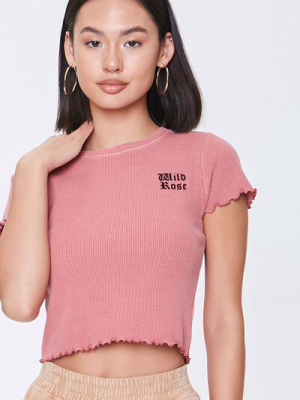 Wild Rose Waffle Knit Tee