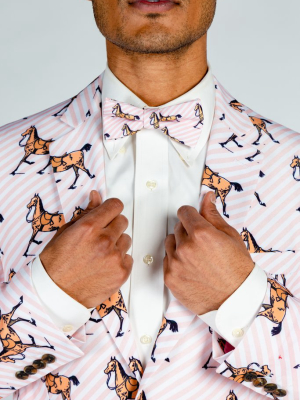 The Bonnie And Clydesdale | Pink Stripe Bow Tie