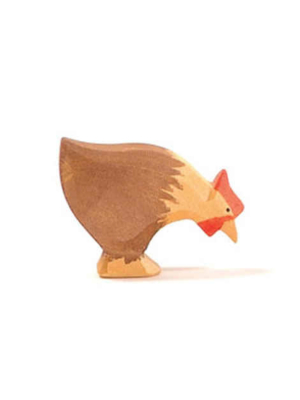 Ostheimer Wooden Brown Hen Pecking