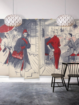 Sample In Vogue Wall Mural From The Erstwhile Collection By Milton & King