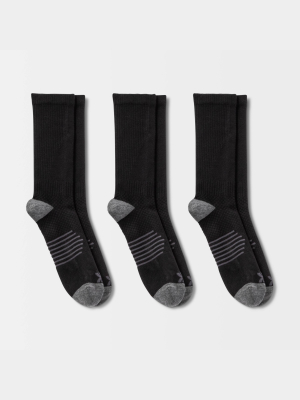 Men's Striped Arch Crew Socks 3pk - All In Motion™ 6-12