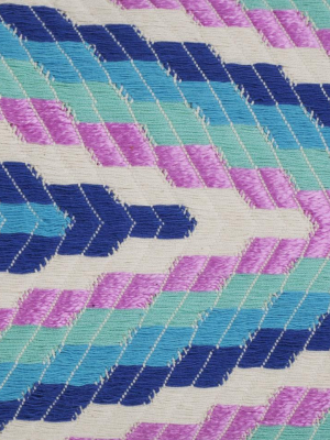 Made To Order: Almolonga Zig Zag Pillow - Blue Multi