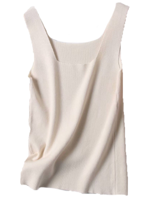 'molly' Square Neck Knitted Tank Top (4 Colors)