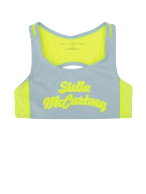 Stella Mccartney Kids Logo Print Sports Bra