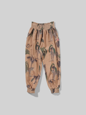 Musterkids Girls Kruger Pant - Palm Leopard