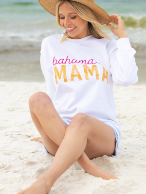 Bahama Mama White Corded Graphic Sweatshirt