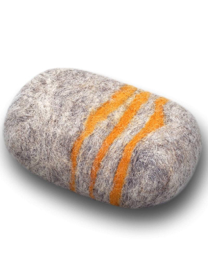 Felted Soap - Striped Lemon Zest: Gray