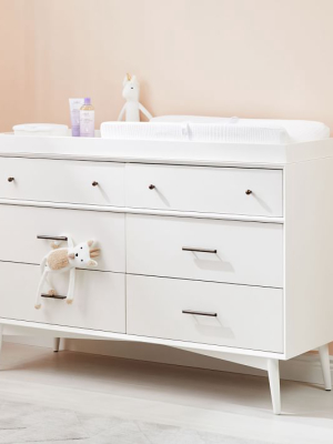 Mid-century 6-drawer Changing Table - White