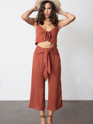 The Drifter High Waist Pants - Rust Orange