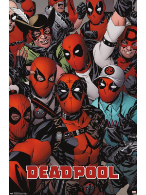22.375" X 34" Marvel Comics - Deadpool - Faces Unframed Wall Poster Print - Trends International
