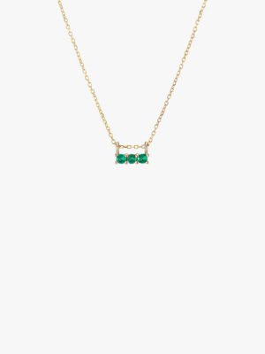 3s Necklace In Emerald