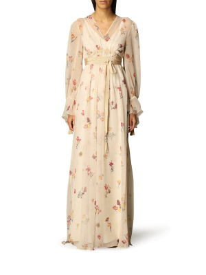 Max Mara Floral Print Maxi Dress