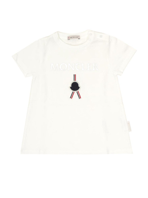 Moncler Enfant Logo Embroidered T-shirt