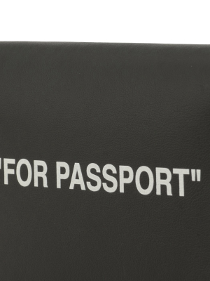 Off-white Quote Print Passport Wallet