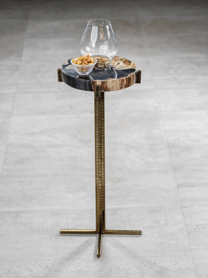 Fortaleza Petrified Wood Cocktail Table - Round