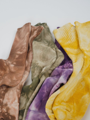 Tie Dye Socks / Yellow