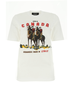 Dsquared2 Graphic Print Round Neck T-shirt