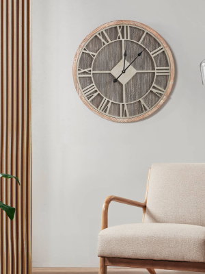 Jackson Wall Clock Reclaimed Gray